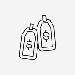 financial money symbol line icon