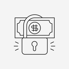 financial money symbol line icon