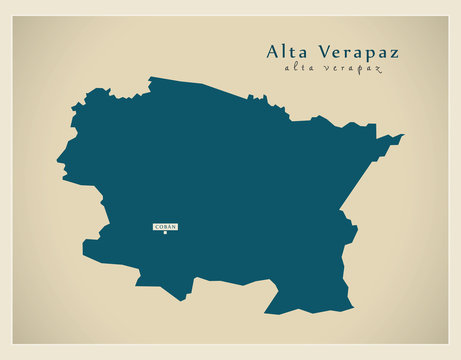 Modern Map - Alta Verapaz GT