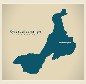 Modern Map - Quetzaltenango GT