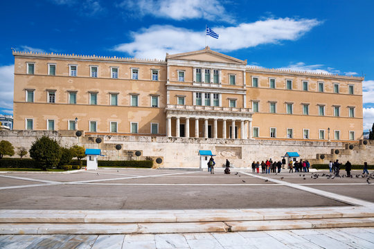 The Greek parliament in Athens, Greece