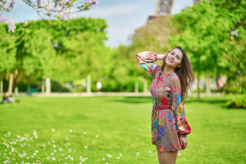 Beautiful young woman in Paris