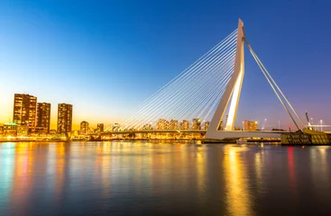 Crédence de cuisine en verre imprimé Rotterdam Pont Érasme Rotterdam