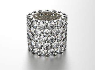 Ring with Diamond. Jewelry background