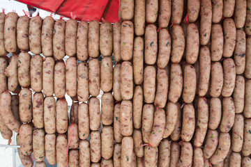 thai raw pork sausages 