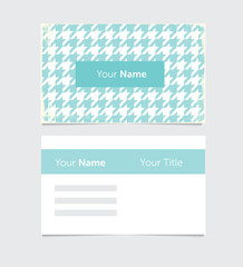  Business card template, fabric sample background