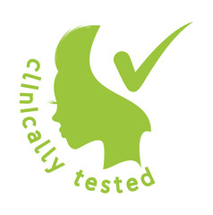 Clinically tested vector icon