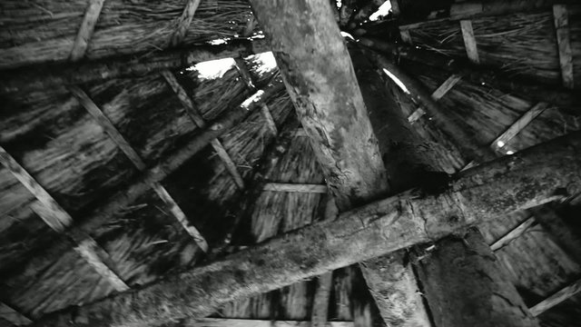 Old hut interior