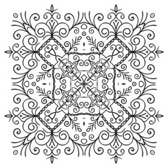 Hand drawing zentangle mandala element