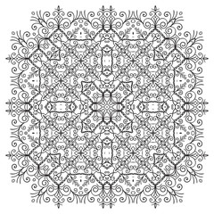 Hand drawing zentangle mandala element