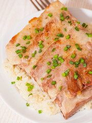 ribs with rice