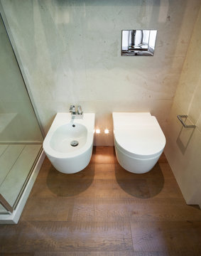 Interiors, modern toilet