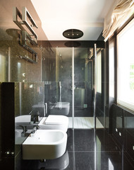 Interiors, modern bathroom