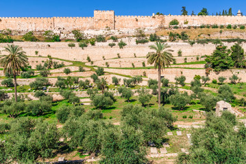 Fototapeta na wymiar Golden gates of Jerusalem on the east wall of the old town