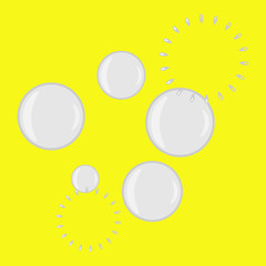 monochrome icon set with bubble blower