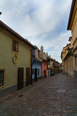 Fototapeta na wymiar The Golden Lane in at Prague's Hradcany