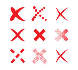 Fototapeta premium Check mark sticker set