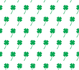 Four leaf clover seamless pattern