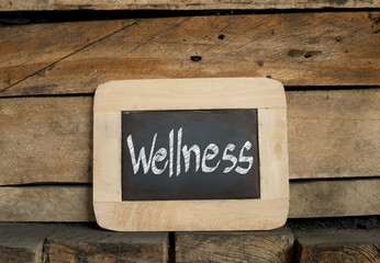 Obraz premium healthy concept on blackboard