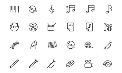 Music Vector Line Icons 2
