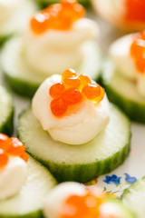 canape with caviar