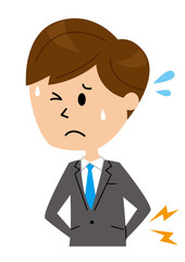 ビジネスマン　腰痛