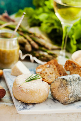 Assorted Cheese Plate with vegetables