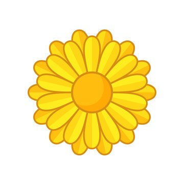 clip art yellow flower