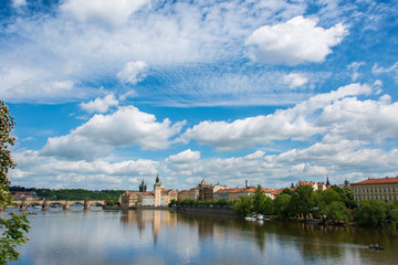 Naklejka na ściany i meble View of Vltava river in Prague