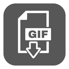 The GIF icon. File format symbol. Flat