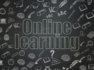 Studying concept: Online Learning on School Board background