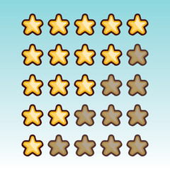 Rating stars set