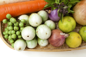 Closeup vegetables basket