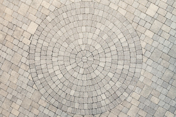 Center View of Patio Circle Design Overhead View - 84733707