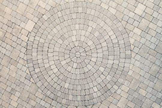 Center View of Patio Circle Design Overhead View