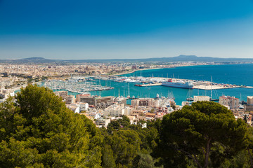 Fototapeta na wymiar aerial view of Palma de Mallorca, Spain
