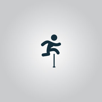 black figure jumping hurdle clip art preview