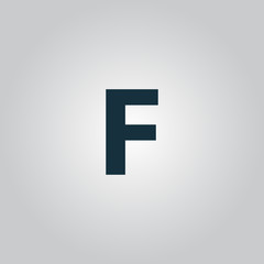 Letter F vector flat icon  