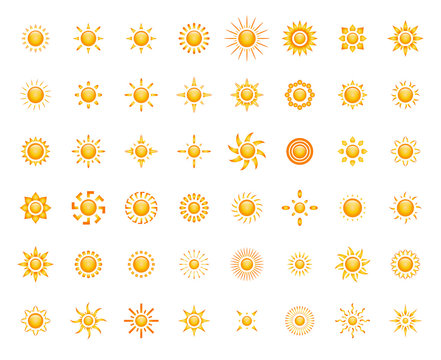 Sun symbols set