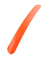 plastic shoehorn isolated on white background