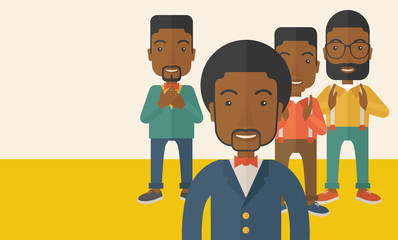 Handsome black businessmen.