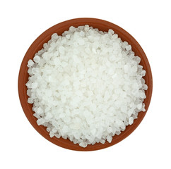 Bowl of coarse sea salt