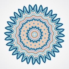 Ethnic Fractal Mandala. 
