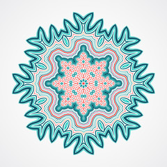 Ethnic Fractal Mandala. 