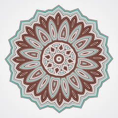 Ethnic Fractal Mandala. 