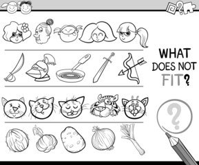 Fototapeta premium what does not fit game cartoon