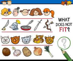 what does not fit game cartoon
