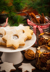 Obraz na płótnie Canvas Homemade cookies for Christmas