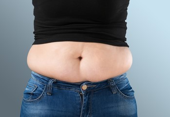 Naklejka premium Overweight, Women, Abdomen.