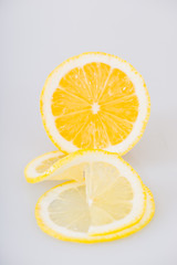 Fototapeta na wymiar fresh lemons isolated on the white background